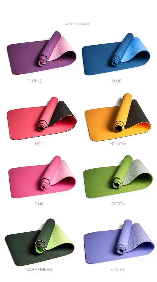 TPE DOUBLE SIDED YOGA MAT WITH CARRYING BAG