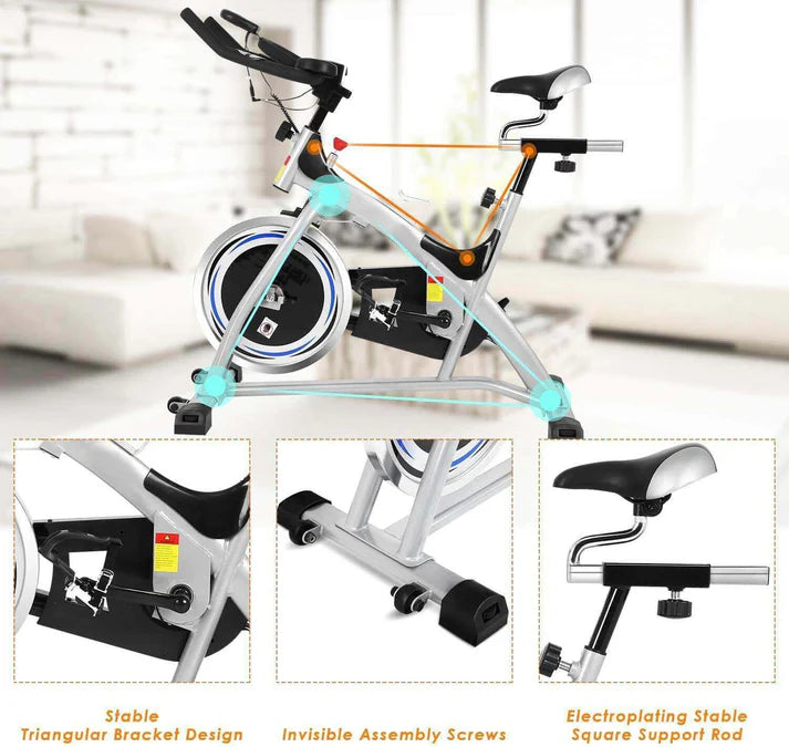 Heavy Duty Domestic Spin Bike (Crystal / Ancheer SJ-3373)