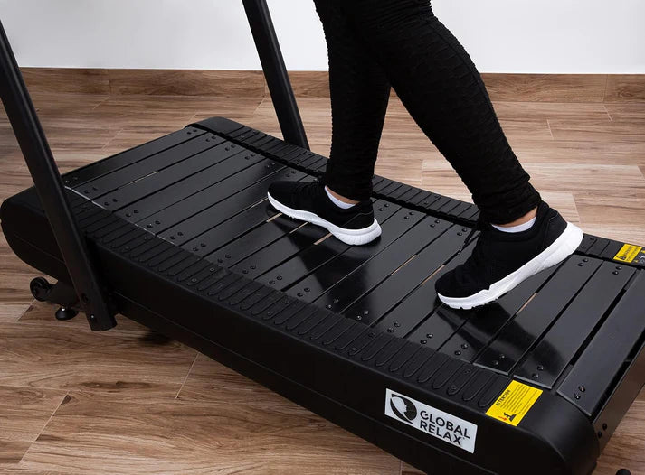 Curved Manual Treadmill Self Powered No Electricity Home Use